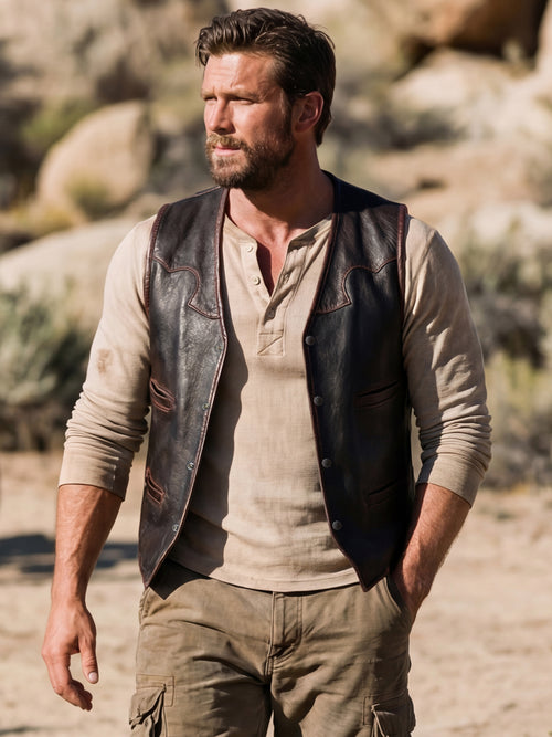 Bison Ranchers Vest （JM9936 Brown)