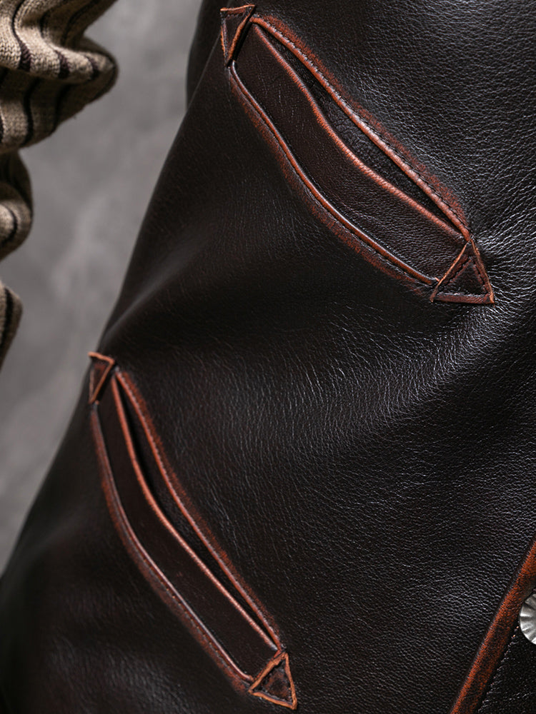 Bison Ranchers Vest （JM9936 Brown)