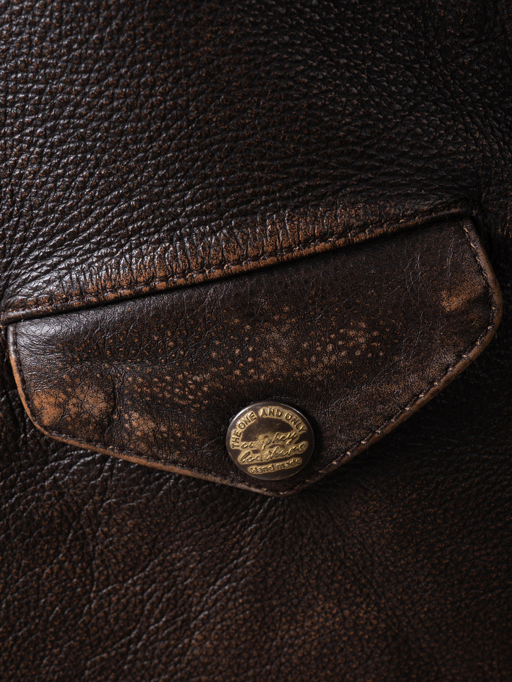 Rugged Pull-Up Cowhide Leather Jacket (LJ2081 Brown)