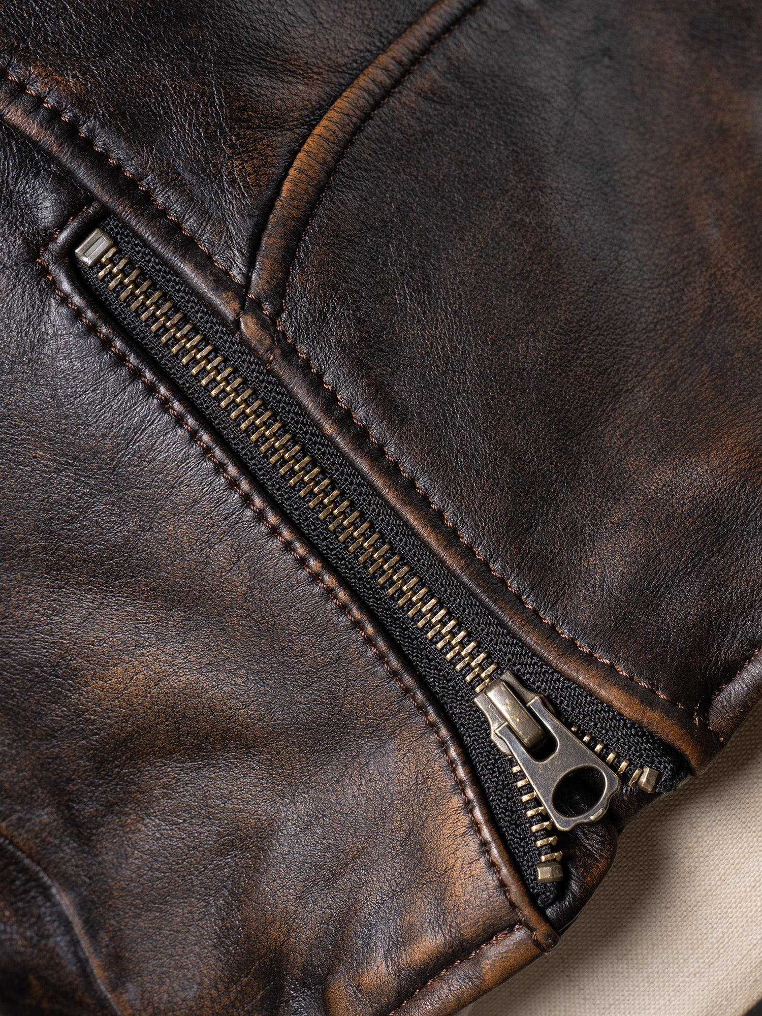 Classic J100 Vintage Motorcycle Jacket（LJ2138 Brown）