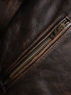 Classic J100 Vintage Motorcycle Jacket（LJ2138 Brown）